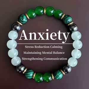 Pulsera de Moda para Parejas, Calcopirita, Malaquita, Cristal Natural, Pulsera de Cuentas, Joyería de Energía Curativa - Product Image 1