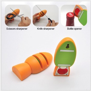 Mini Multi Functional <b>Knife</b> <b>Sharpener</b> Stainless Steel Manual Portable Whetstone Bottle Opener Household Tool - Product Image 3