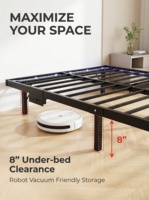 Meistverkauftes Hängebett ohne Kopfteil, Eisenrahmen, Stahlrahmen, Doppelbett für Hauptschlafzimmer und Hotel, Tatami-Matte mit Stahlrahmen