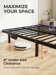 <span class=keywords><strong>Cama</strong></span> <span class=keywords><strong>Suspendida</strong></span> Sin Cabecera en Oferta, Estructura de Hierro y Acero, <span class=keywords><strong>Cama</strong></span> Doble para Dormitorio Principal u Hotel, Tatami, Estructura de Acero - Product Image 3