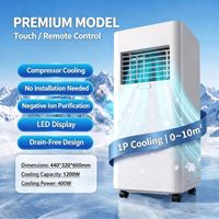 Climatiseur portable Pioneer compact 1 CV, unité de refroidissement pour usage domestique, silencieux, compresseur écoénergétique 400W, sans perçage
