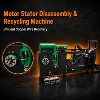 Machine de séparation de stator de moteur usagé MR-X 7.5KW, équipement de recyclage de bobinage de moteur et d'extraction de fil de cuivre
