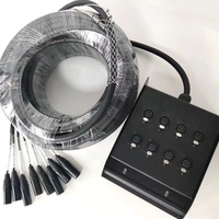 Boîte de jonction XLR 8/12/16/24/28/32 voies 30M Câble de scène multicanal Câble audio XLR Câble d'alimentation