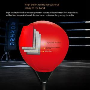 Saco de Boxeo con Soporte, Altura Ajustable, para Adolescentes y Adultos, Entrenamiento de Coordinación Mano-Ojo, Alivio del Estrés - Product Image 4