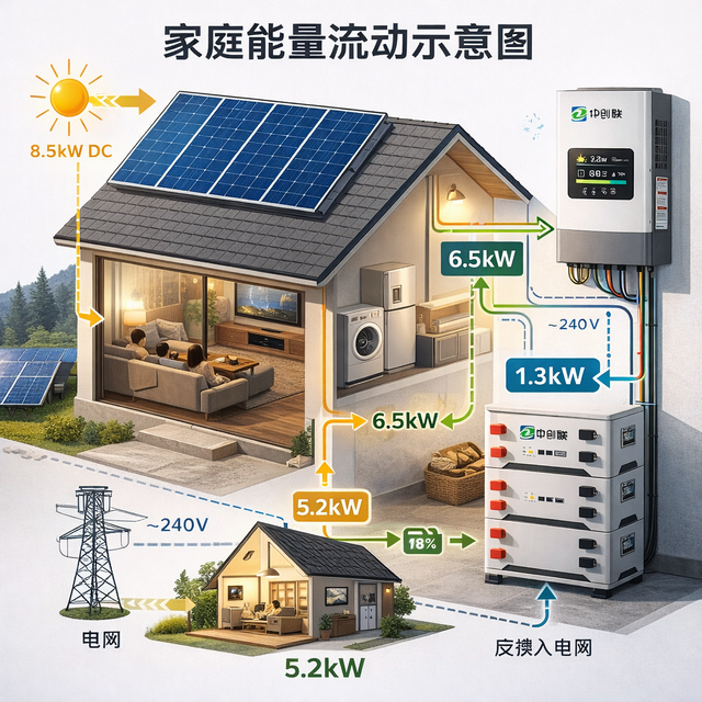 Hybrid Solar Inverter Single Phase off Grid Solar Power System 12KW Lithium MPPT Inverter
