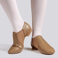 Chaussures de danse jazz unisexes Dynadans, dessus en cuir PU, talon plat, doublure en coton, pour femmes et hommes, pour la scène et la pratique, fabriquées aux États-Unis