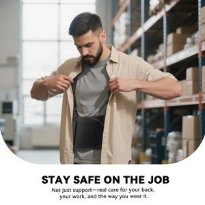 ขายส่งอุปกรณ์พยุงหลังบรรเทาอาการปวดหลัง สายรัดพยุงหลังปรับระดับได้พร้อมสายรัดไหล่สำหรับยกของหนัก - Product Image 4