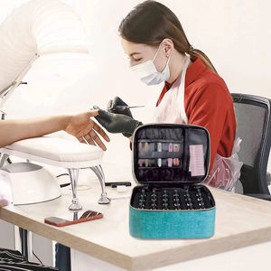 Wholesale <b>Nail</b> <b>Polish</b> Organizer Handheld Double Layer CosmeticOrganizer Tote Bag for Girls and Women Art EssentialOil Cosmetic - Product Image 6