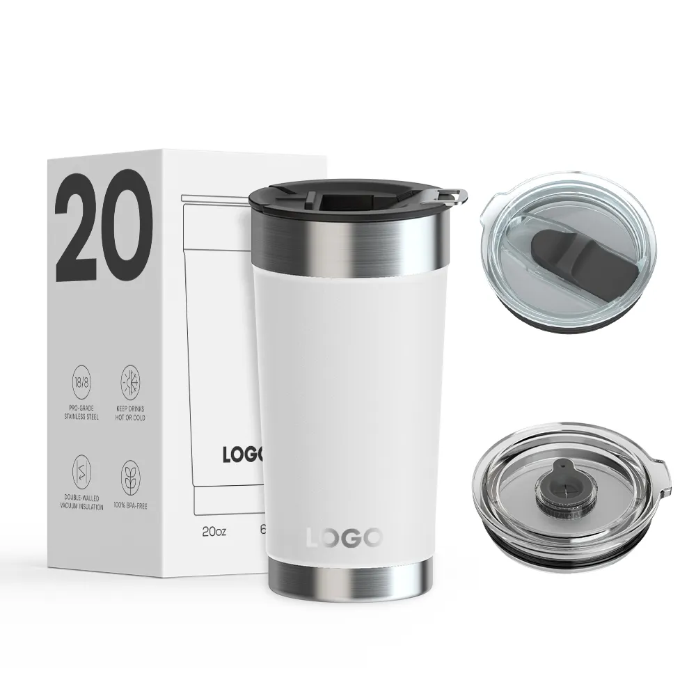 Wholesale 16 oz 20 oz 304 Stainless Steel Insulated Travel Mug Tumblers with Straw