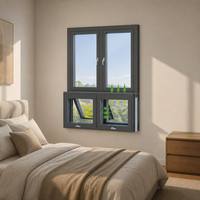 Fenêtre à persiennes en aluminium à rupture de pont thermique, insonorisée et ventilée, pour balcon et chambre d'appartement, isolation thermique