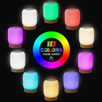 Lampe de table moderne à LED RGB avec télécommande, contrôle tactile, couleurs changeantes, fonction veilleuse LED pour chambre