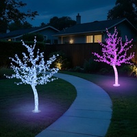 LED-Kristallbaum-Licht für Außenbereich, IP65 Wasserdicht, Festtagsbeleuchtung, Modernes Minimalistisches Hofbeleuchtungsprojekt 1,2m/1,8m/2,5m