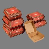 Caja de Papel Desechable para Hamburguesas de Grado Alimenticio, con Logotipo Personalizado, para Comida para Llevar, Caja para Hamburguesas, Pollo Frito y Otros Alimentos