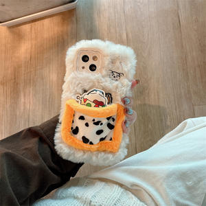 Custodia per telefono in peluche Tschick Cartoon adatta per <span class=keywords><strong>Apple</strong></span> 17promax 16pro/15 <span class=keywords><strong>14</strong></span> 13, con coperta elettrica e cavalluccio dinosauro cavalcabile - Product Image 4