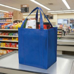 Bolsas de Compras Reutilizables Ecológicas al por Mayor, Bolsas de Tela No Tejida a Rayas con Logotipo Personalizado, Color Personalizado para Uso Promocional - Product Image 2