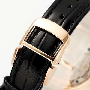 Women's Automatic Mechanical Watch with Moon Phase Indicator Diamond Bezel Leather Strap Polished Metal Case for Formal - Product Image 3