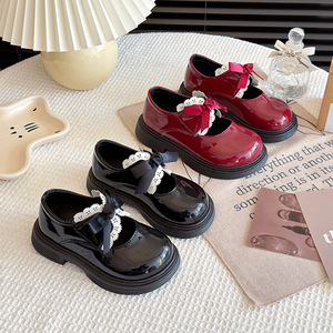 Chaussures montantes Princesse pour filles, respirantes, en PU, avec fermeture auto-agrippante, motif uni, chaussures de <span class=keywords><strong>marche</strong></span>, mode printemps, chaussures de fête - Product Image 4