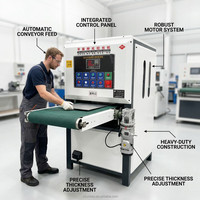 Máquina de Lijado Plano CNC con Certificación CE para Desbarbado de Chapa Metálica, Eliminación de Óxido y Acabado Lijado