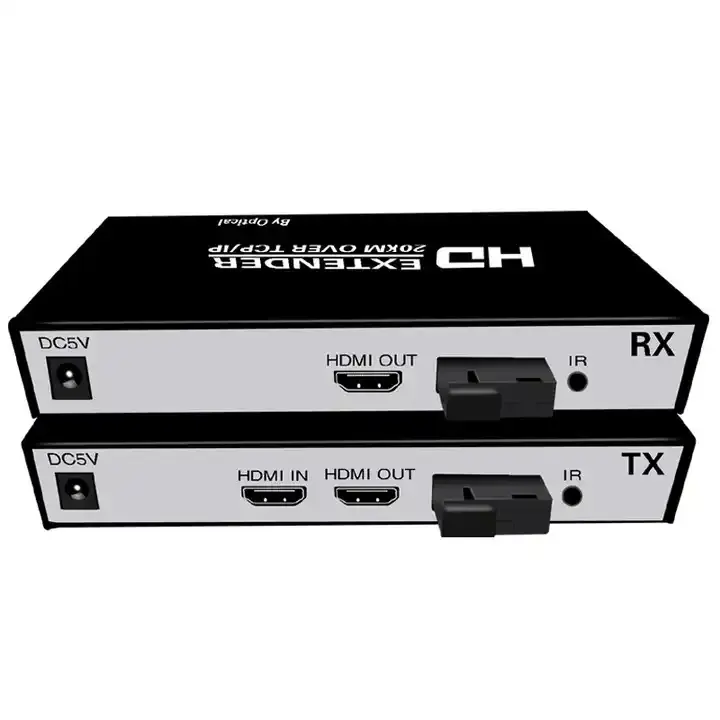 OEMHDMIエクステンダー20KmファイバーTXRXhdmiトランスミッターレシーバー光ケーブルによるPS3 STB PCDVDからTVプロジェクターへのAV伝送