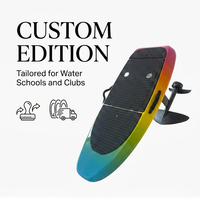 Planche de surf électrique hydrofoil la mieux notée, dégradé arc-en-ciel, avec poignées, idéale pour débutants, 8000W, 120 min d'autonomie