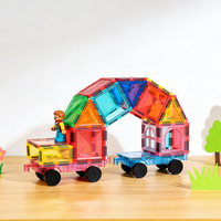 Juego de Construcción y Apilamiento con Imanes STEM, Kit de Construcción de Plástico para Preescolar y Jardín de Niños, Dimensiones de 7.5 cm