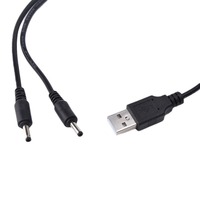 Câble de charge rapide USB-A vers double DC 3.5*1.35 / DC 5.5*2.5, répartiteur en Y, cordon d'alimentation