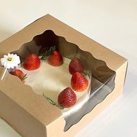 Boîte à gâteaux en carton gaufré avec lamination mate imperméable, vente en gros Chine, pour emballage de pâtisseries et confiseries alimentaires
