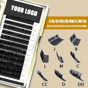 Extension di Volume individuali fatte a mano Premium J/B/L/M ciglia naturali in Cashmere C/CC // <span class=keywords><strong>D</strong></span>/dg etichette Private all'ingrosso - Product Image 1