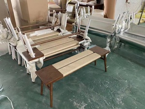 Mueble de madera maciza para exteriores, silla larga de estilo nórdico y contemporáneo, mueble de descanso Natural, para Parque, gimnasio y jardín - Product Image 5