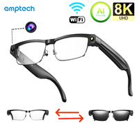 Nouvelles Lunettes Intelligentes IA 2026 à Double Lentille Optique, Traduction en Temps Réel, Lecteur de Musique, Appel Bluetooth, Wi-Fi 6, Caméra 1080P, Tactile + Bouton