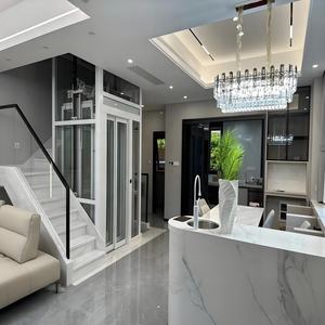 Ascenseur résidentiel rustique pour villa, 1 étage, à traction, 800 kg, en acier inoxydable, certifié ISO9001/CE - Product Image 5