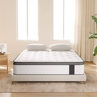 COSTFULL Umweltfreundliche Hybrid-Matratze Taschenfederkern Kingsize Roll-in-a-Box Komprimierbarer Gel-Memoryschaum für Hotel-Schlafzimmer