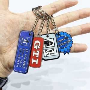 Keychain Manufacturer Wholesale Blank Sublimable Promotional Cute Car Metal <b>Key</b> <b>Chains</b> Accessories Custom logo Enamel Keychain - Product Image 4