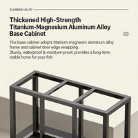 Aquarium industriel sans cadre en verre, avec structure en acier robuste, empilable et modulaire, pour l'affichage commercial d'eau douce et marine
