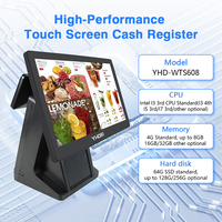 Caisse enregistreuse commerciale tout-en-un d'écran tactile de terminal de point de vente de 15.6 pouces avec l'imprimante de reçu thermique de 80mm