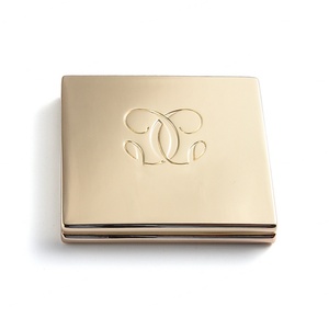 Velvet Pouch Packing Gold Plated Debossed Logo Fashion Hand Bag Cosmetic <b>Compact</b> <b>Mirror</b> - Product Image 3