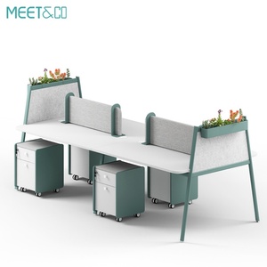 Luxury Modern Office Modular Workstation Desk 4-8 Person Seater Stylish Office Furniture Staff Partition for Office Building - Product Image 4