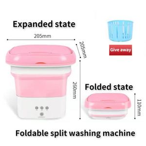 Home Bathroom Travel Ultrasonic Single Tub Mini Portable Underwear Socks <b>Folding</b> <b>Bucket</b> Other Washing Machine - Product Image 5