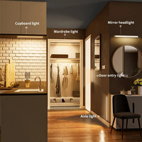 Détecteur de mouvement sans fil Armoire Cuisine Placard Rechargeable Magnétique Sous Cabinet Diffuseur Canal Lumière intérieure