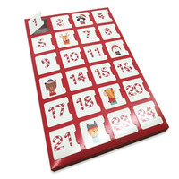 Boîte de calendrier de l'avent alimentaire vide de style tendance pour Noël