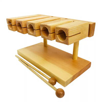 Pentatonic Wood Clapper Orff Percussion Instrument, Pentatonic Wood Block Made of Scotch Pine, Paper Box Packing, Model G5-5A