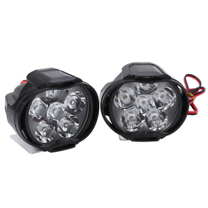 Focos LED para Motocicleta <span class=keywords><strong>de</strong></span> 6 Bombillas, Faro Delantero para Moto, Scooter, ATV, 12V, 6500K, Luz Blanca DRL - Product Image 4