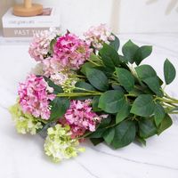 Bunga Hydrangea Buatan Tangan dari Sutra Ramah Lingkungan Tahan Lama untuk Dekorasi Dalam Ruangan