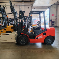 Chariot élévateur à moteur CPC30 avec pneus en caoutchouc massif résistants à l'usure pour ports, briqueteries et travaux de manutention de matériaux