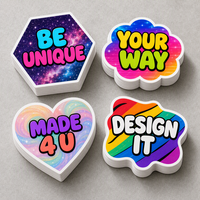 Impression d'étiquettes autocollantes résistantes aux UV, aux intempéries, durables, imperméables, avec logo personnalisé, autocollants en vinyle PVC découpés sur mesure