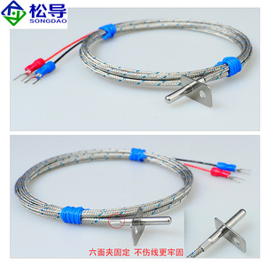 โพรบวัดอุณหภูมิแบบแผ่นสะท้อนแสงชนิด K สำหรับวัดอุณหภูมิพื้นผิว  แบบเข็ม  พร้อมสายวัดอุณหภูมิชนิด Pt100 - Product Image 5