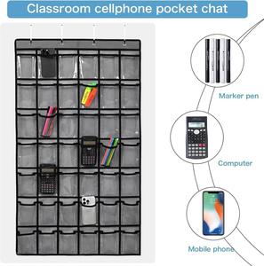 Support mural pour téléphones portables de classe, 42 poches, organisateur mural, tableau de rangement pour enseignants, pour l'école et le bureau - Product Image 4