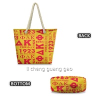 Sac fourre-tout personnalisé NSPDK, sac fourre-tout en jute pour sororité, sac de shopping pour sororité, sac de week-end tendance de haute qualité