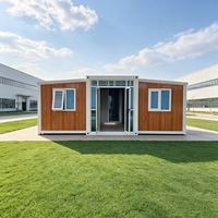 Maison conteneur extensible à double aile de 20 pieds et 40 pieds, préfabriquée et pliable, pour habitation, bureau, camping ou villa