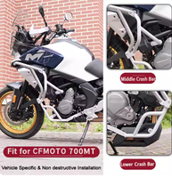 Kit de protection moteur en acier au carbone, barres anti-chute, pare-chocs pour moto CFMOTO 700MT, protection complète du moteur contre les chutes